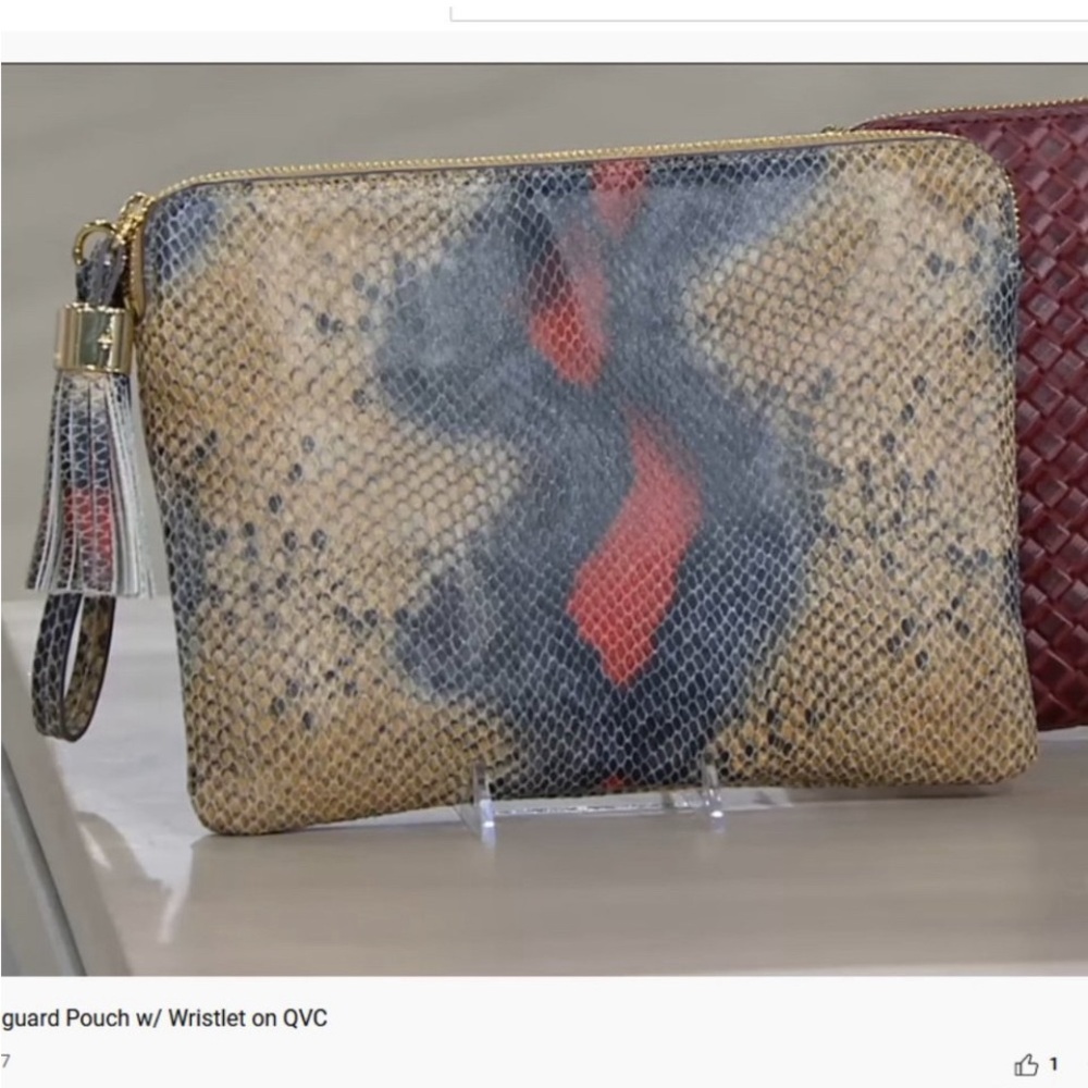 G.I.L.I. Multicolor Snake Print Leather Wristlet with HaloGuard